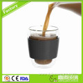 Double Wall Glass Cup With Rubber